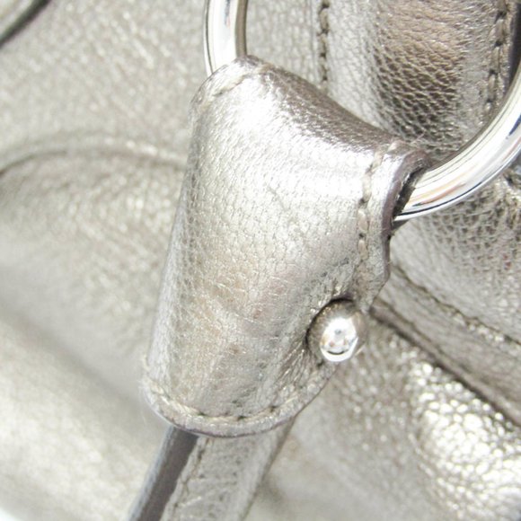 Salvatore Ferragamo Gancini AU-21/5370 Women's Leather Handbag Bronze - Picture 8 of 14